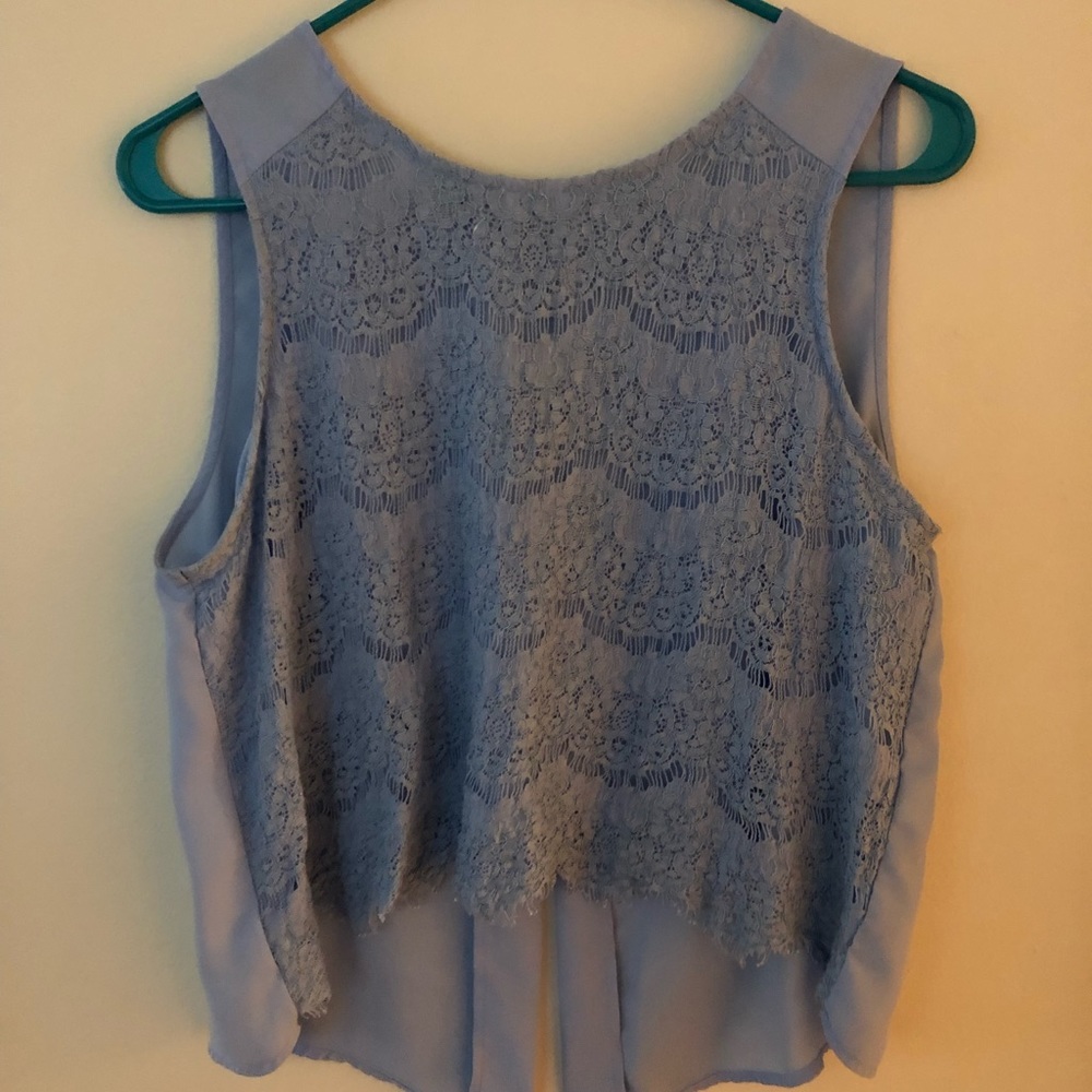 Blouse with open back